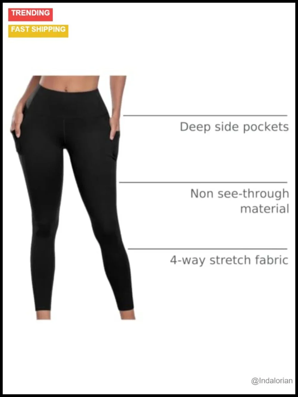6 Pack High Waisted Tummy Control Leggings with Pockets Yoga Pants